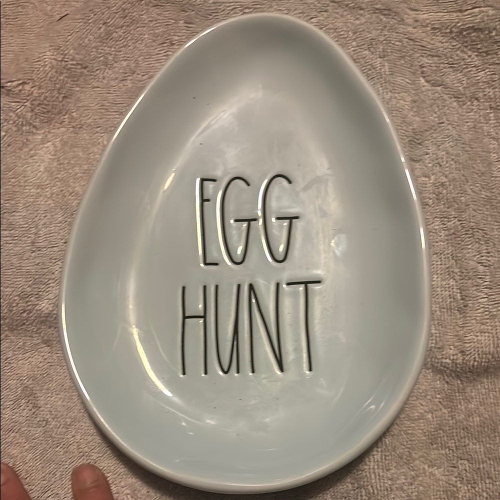 Rae Dunn White Egg Hunt Ceramic Serveware